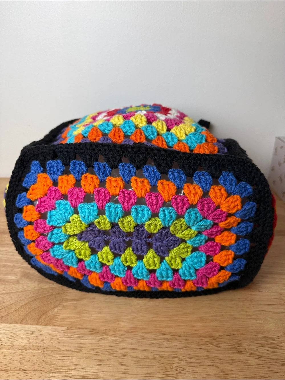 Handmade Crochet Granny Tote Beach Bag Boho